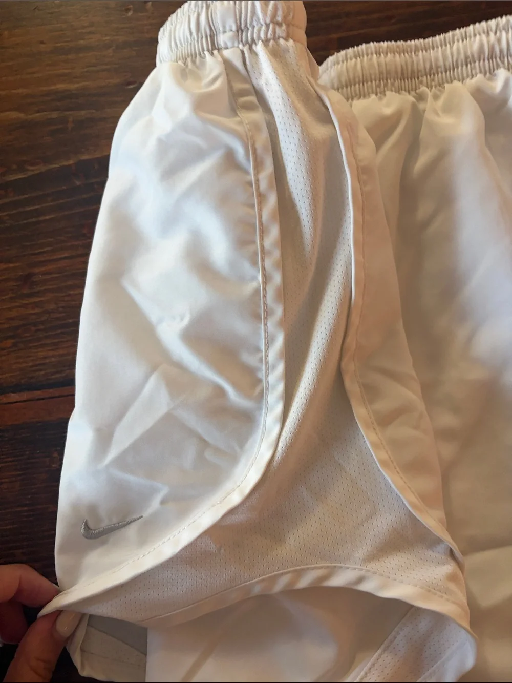 Nike White Athletic Running Shorts